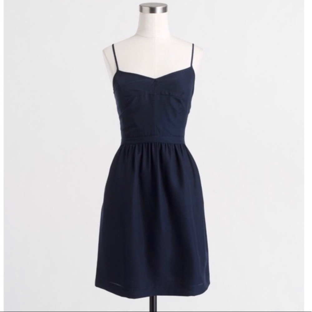 J.Crew Black Lined Cami Dress 00